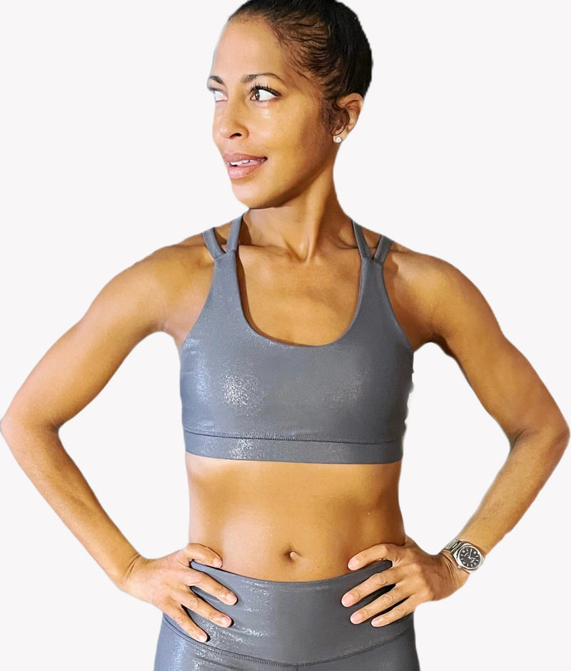NEW X by Gottex Active Racerback Premium Brushed Collection Sports Bra NWT